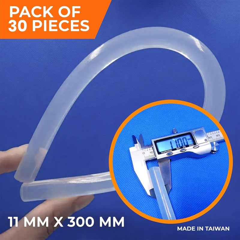 درافل أعواد غراء دورافيل شديدة التحمل للأعمال اليدوية والمشاريع المنزلية، عبوة من 30 قطعة، 11 مم × 300 مم - Image 3